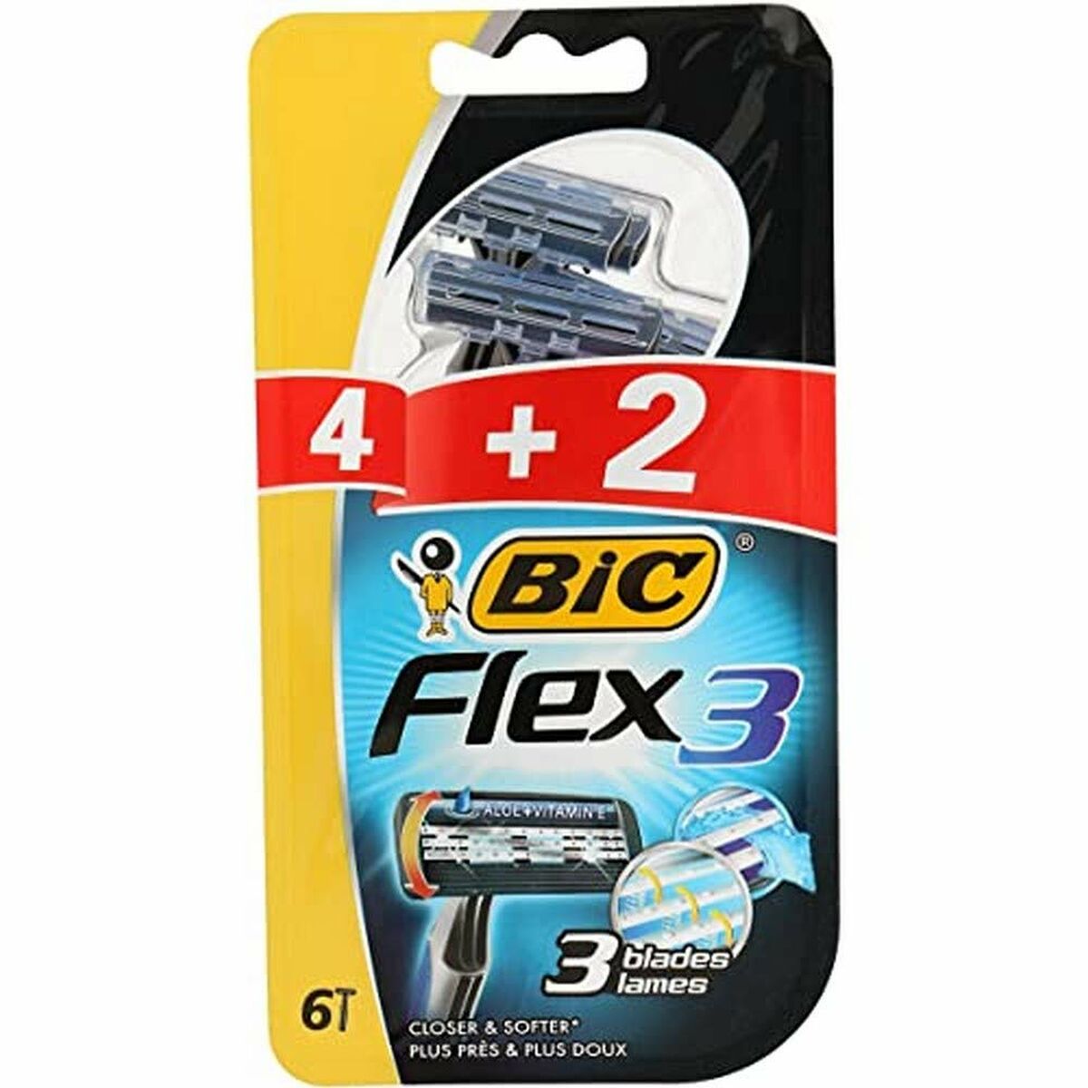 Manual shaving razor Bic (4 Units)-0