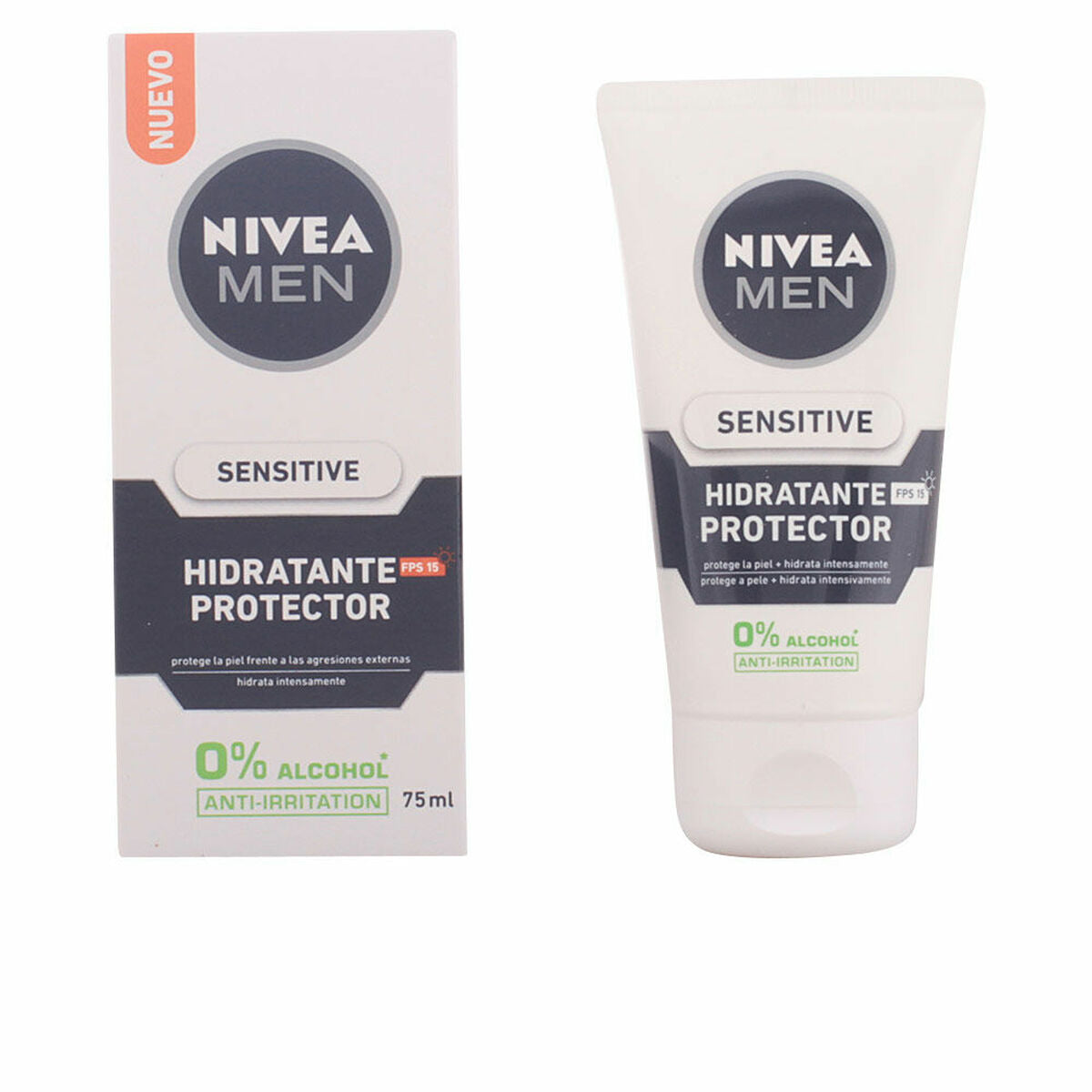 Hydrating Facial Cream Nivea Men Sensitive SPF15 75 ml Spf 15 (75 ml)-0