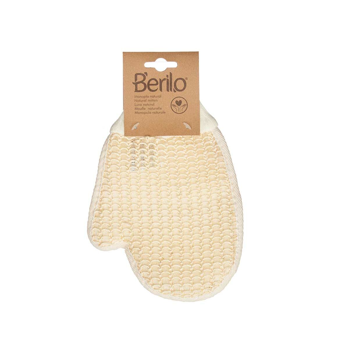 Exfoliating Mitt Berilo B7083-12 White Beige (12 Units)-2